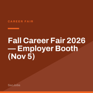 Fall Career Fair 2026 — Employer Booth (Nov 5)