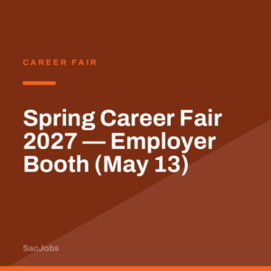 Spring Career Fair 2027 — Employer Booth (May 13)