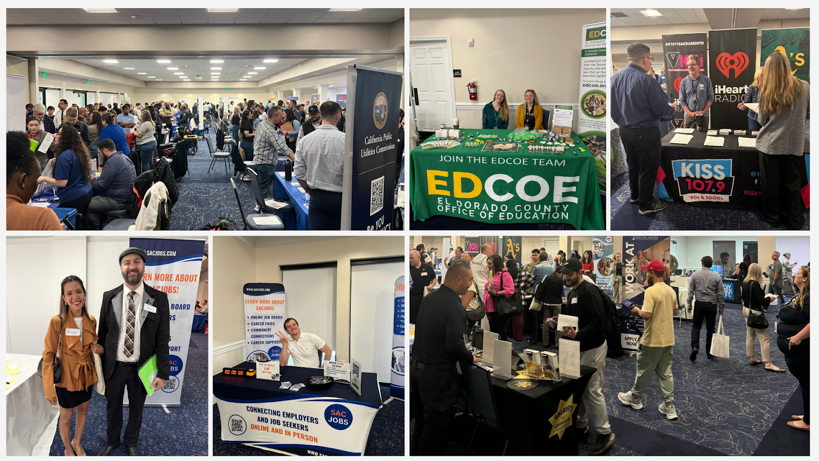 Employers and Candidates at a SacJobs career fair